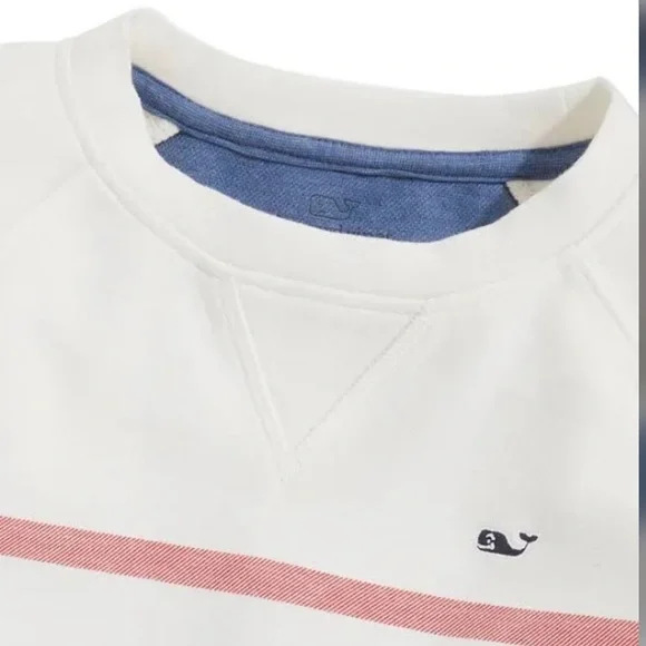 Vineyard Vines White and Blue Striped Kids Sweater - Picture 3 of 5